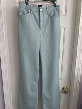 Express Mint Green Wide-Leg Jeans